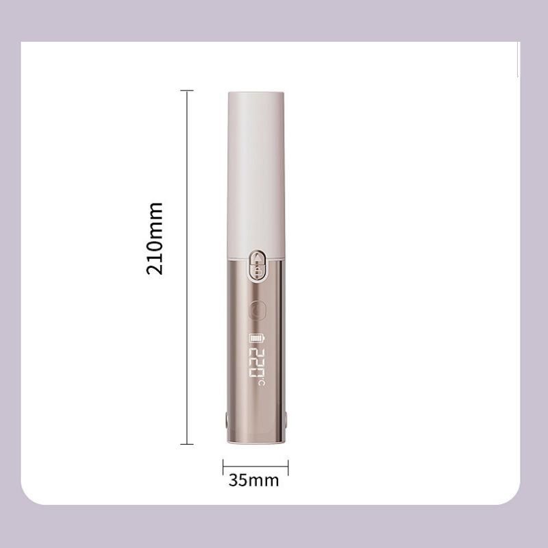 Brown Cordless 2-in-1 Hair Straightener and Curler - Rechargeable Mini Styling view 11