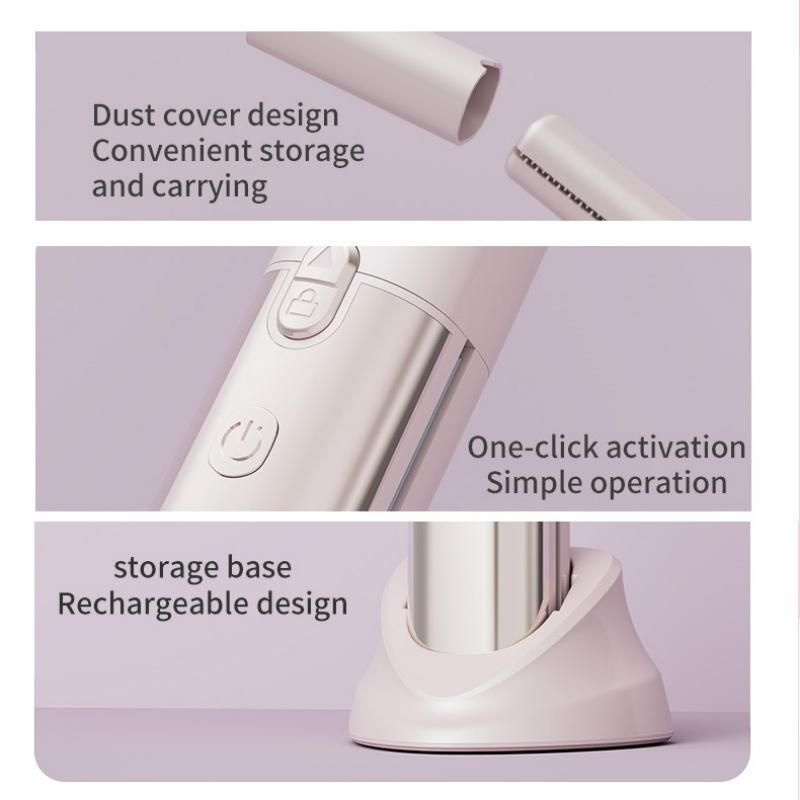 Pink Cordless 2-in-1 Hair Straightener and Curler - Rechargeable Mini Styling view 10
