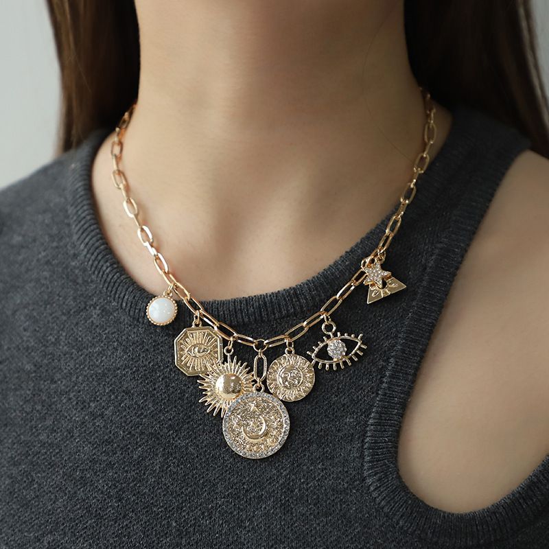 Celestial Magic Jewelry Set （Bracelet and Necklace ）- Gold Tone Iron and Zinc view 5