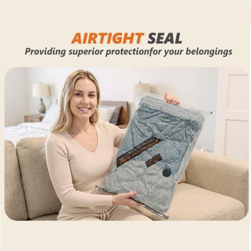 15-piece Travel Vacuum Compression Bags with Electric Pump - Small 40x54cm*6 view 6