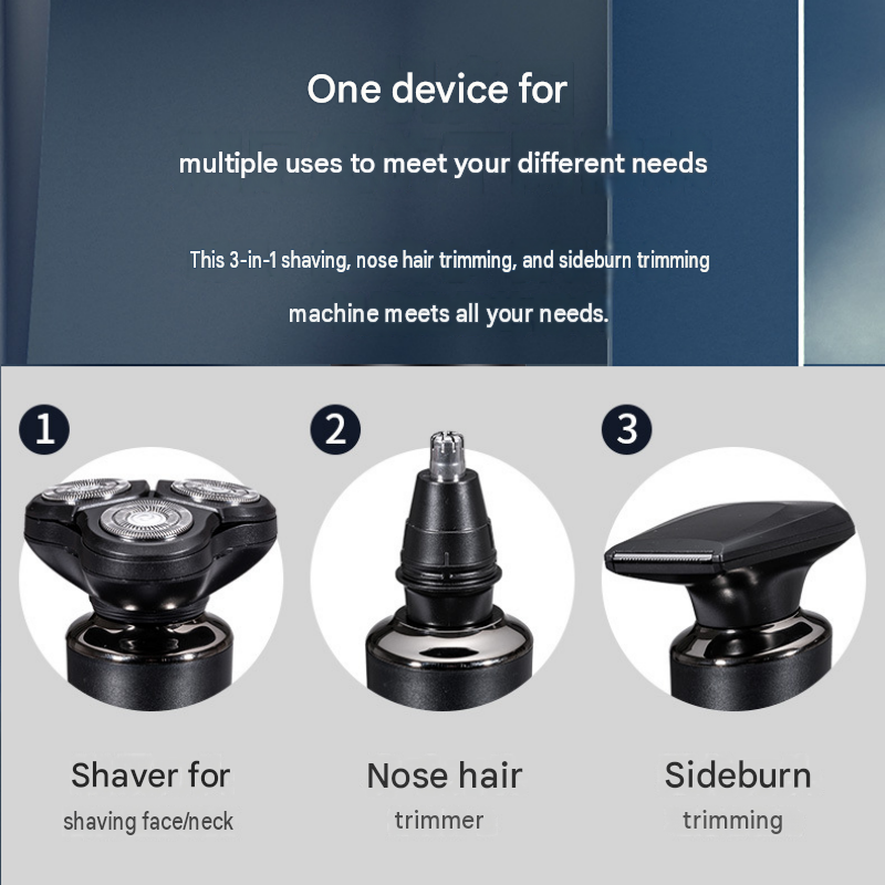 3-in-1 Electric Shaver for Men - USB Rechargeable view 6