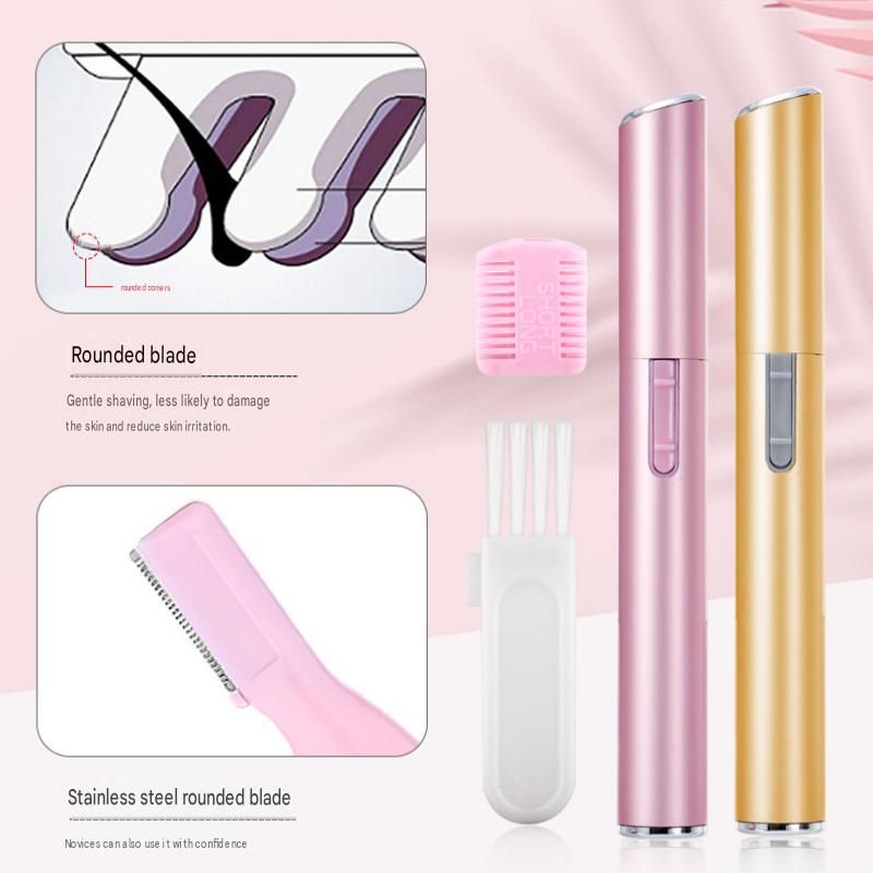 Black Rechargeable Electric Eyebrow Trimmer - USB Charging view 4