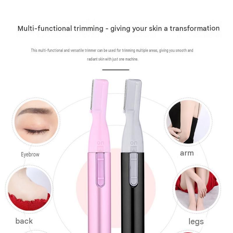 Black Rechargeable Electric Eyebrow Trimmer - USB Charging view 9