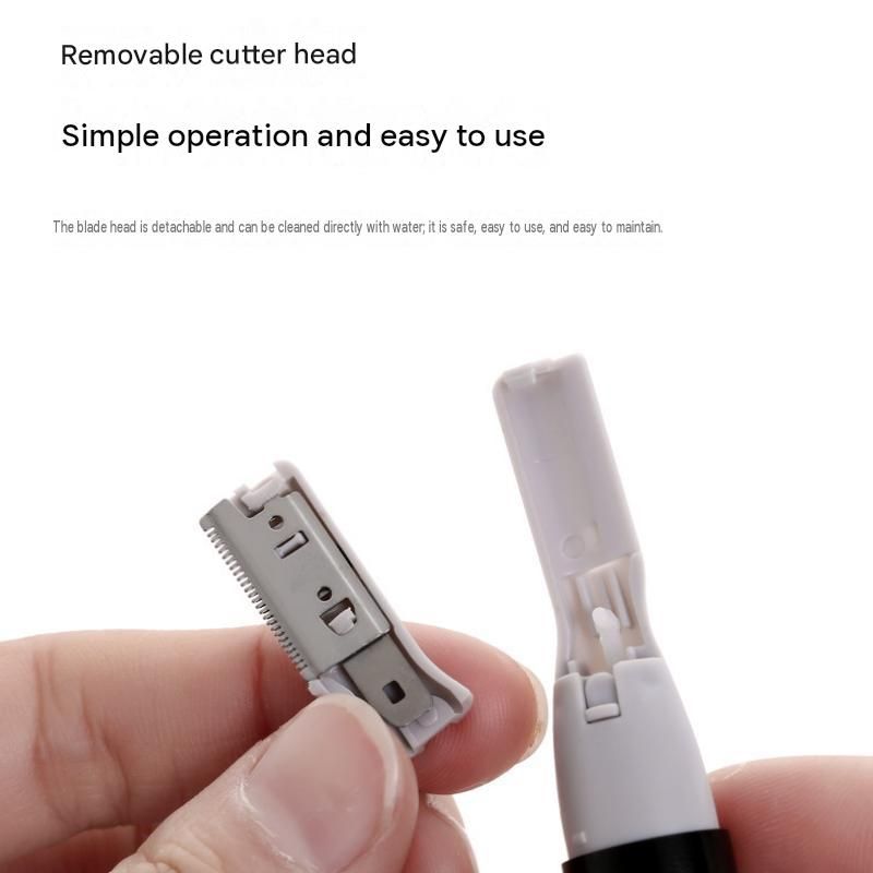 Pink Rechargeable Electric Eyebrow Trimmer - USB Charging view 6