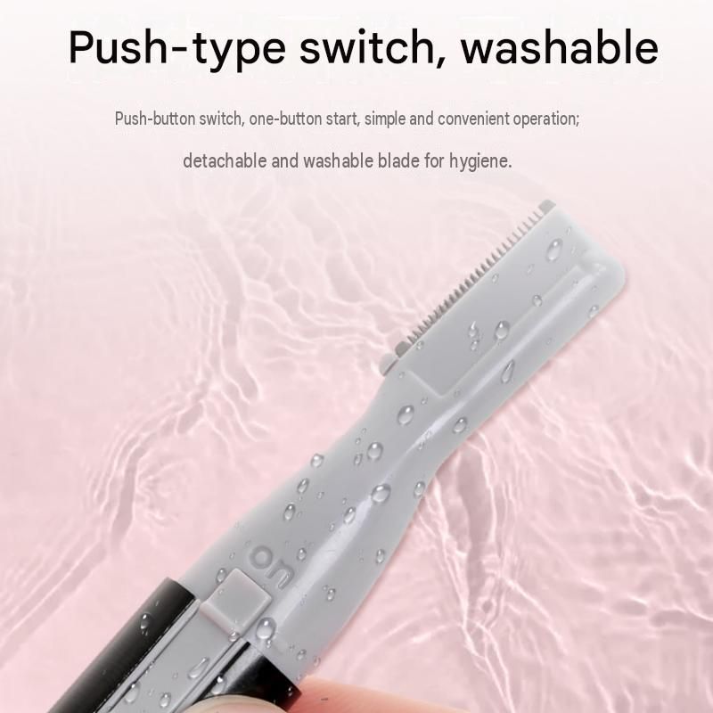 Pink Rechargeable Electric Eyebrow Trimmer - USB Charging view 7