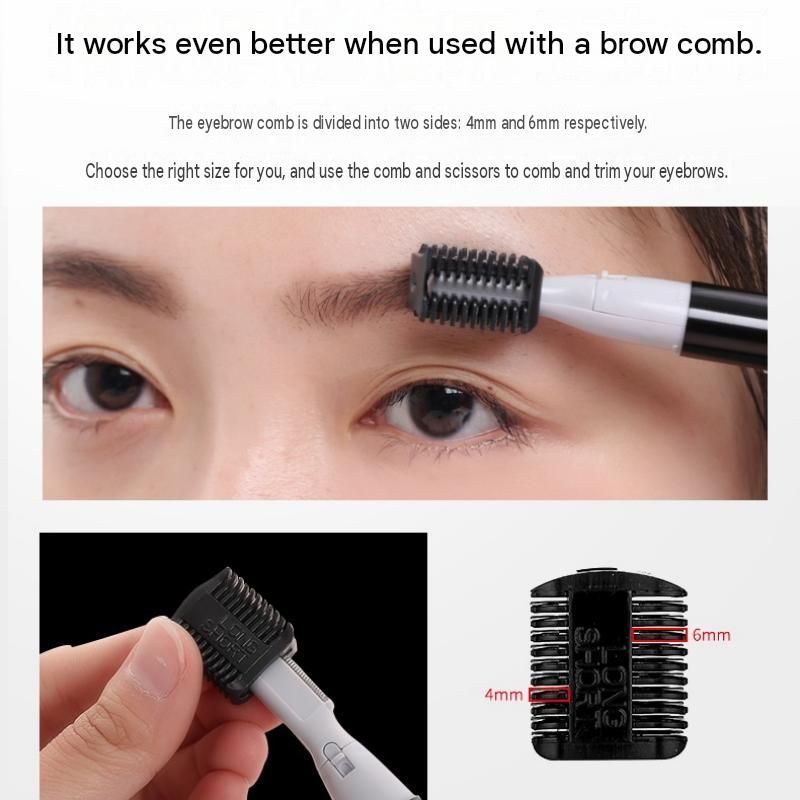 Pink Rechargeable Electric Eyebrow Trimmer - USB Charging view 8