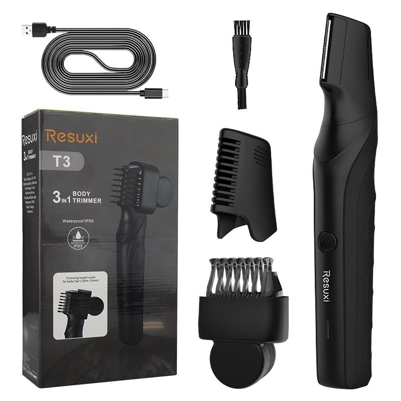 3-in-1 Electric Body Groomer for Men - IPX5 Waterproof