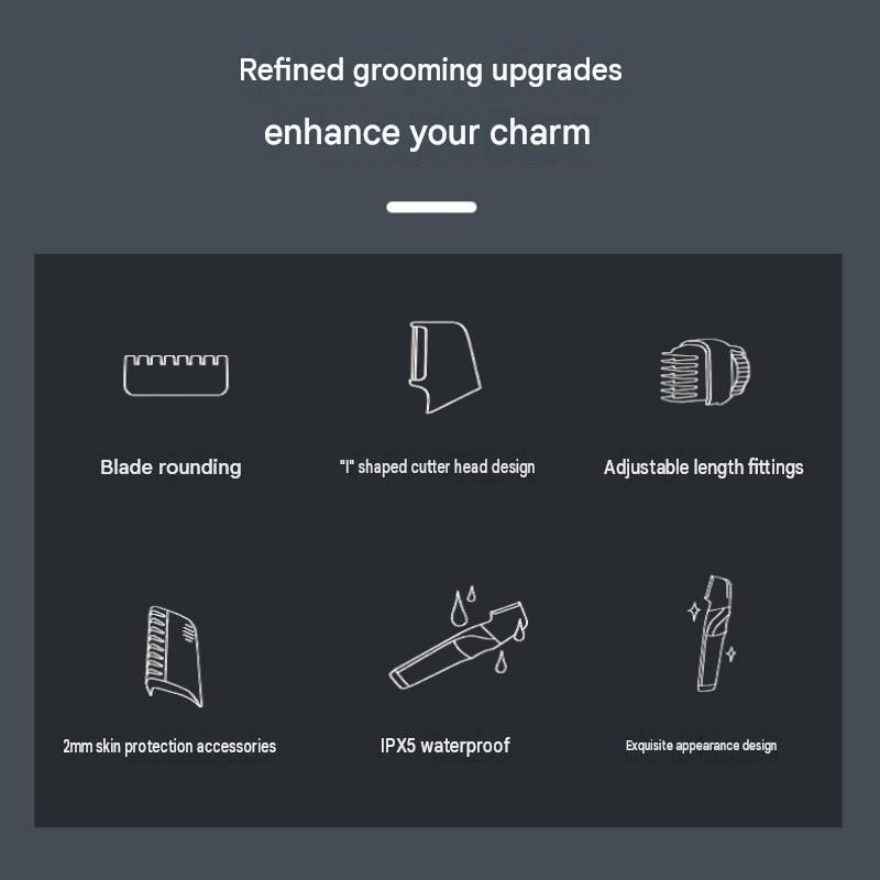 3-in-1 Electric Body Groomer for Men - IPX5 Waterproof view 3