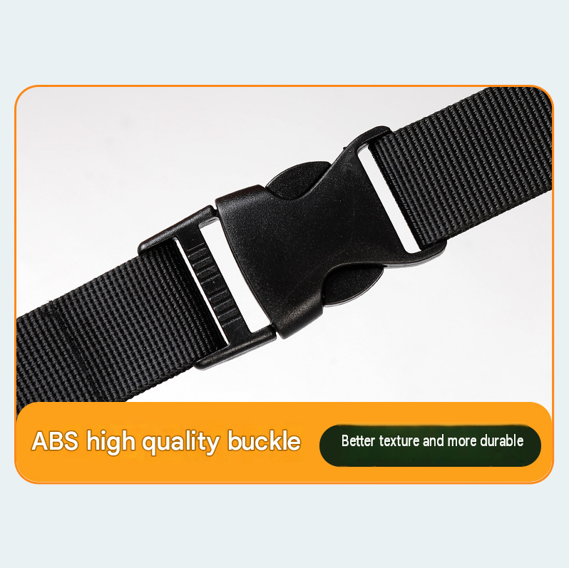 Black Portable foldable stool with a crossbody strap - High Carbon Steel Frame view 7
