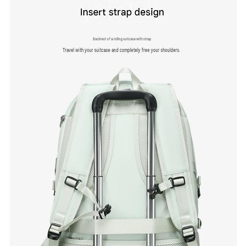 Black Large Capacity Travel Backpack - Waterproof Polyester Hiking Rucksack view 9