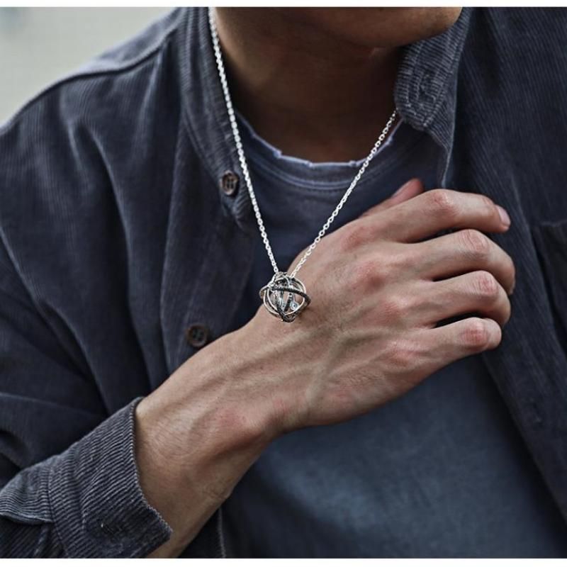 Silvery US 7 Transformable Astronomical Sphere Ring - Alloy - 2-in-1 Ring and view 11