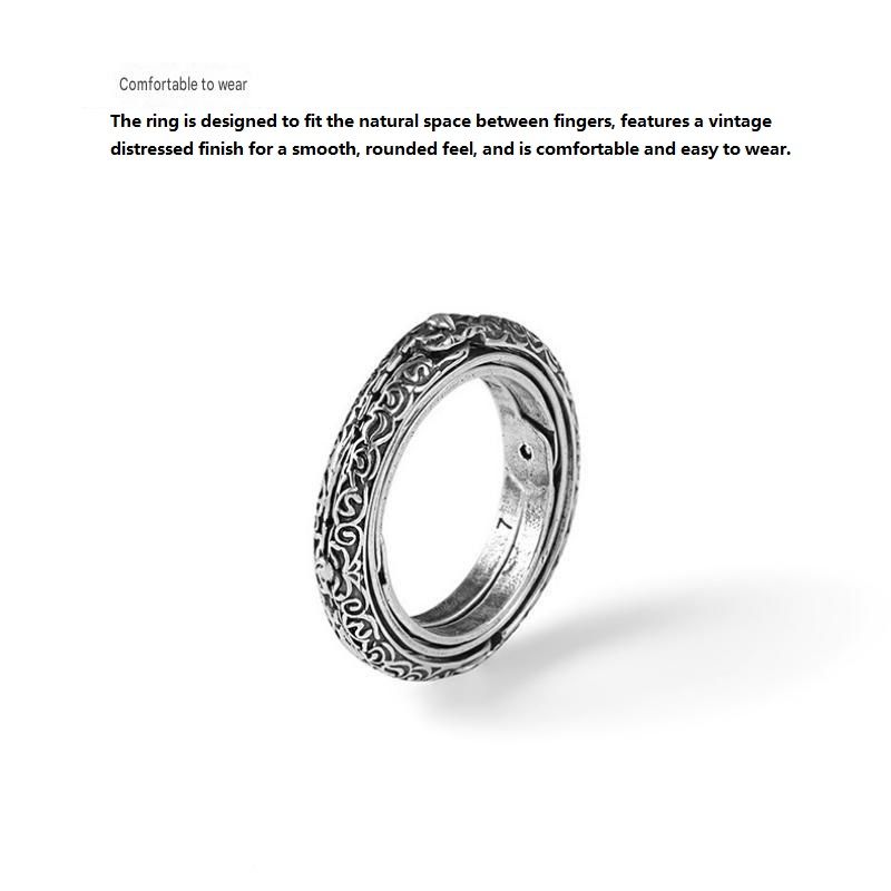 Silvery US 9 Transformable Astronomical Sphere Ring - Alloy - 2-in-1 Ring and view 6