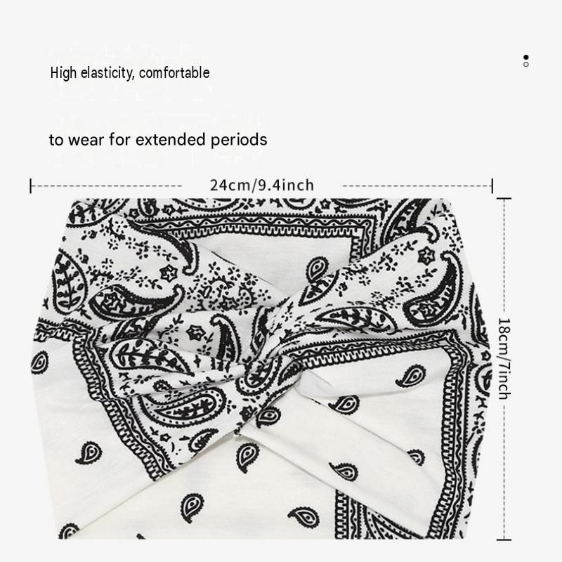 3 Pack Bohemian Paisley Sports Headband （Black and Red and Blue）- Polyester view 6