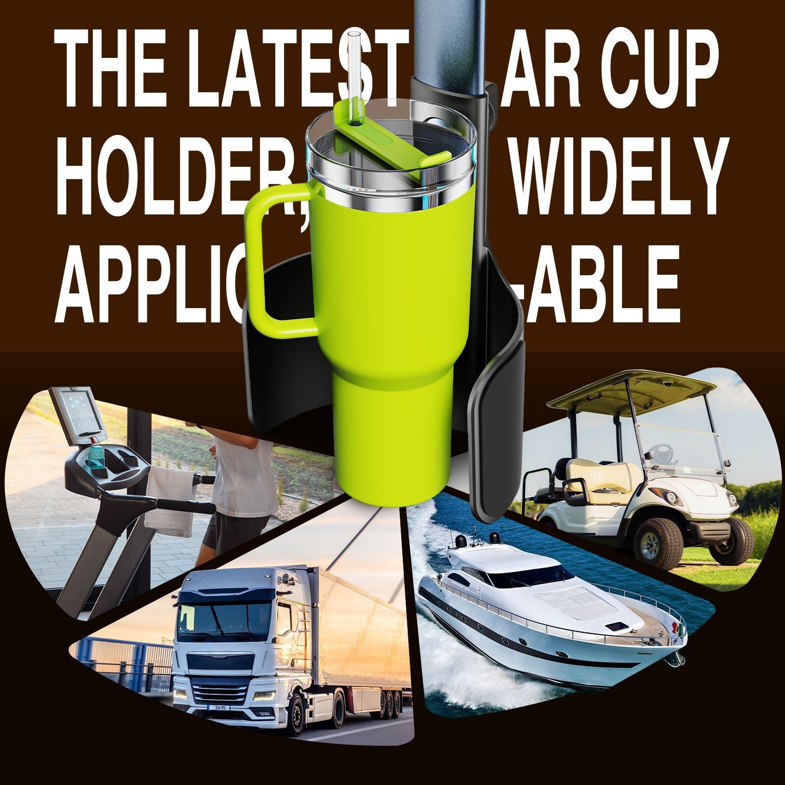 2-in-1 Magnetic Car Cup Holder Phone Mount - Adjustable Height Aluminum Alloy view 5
