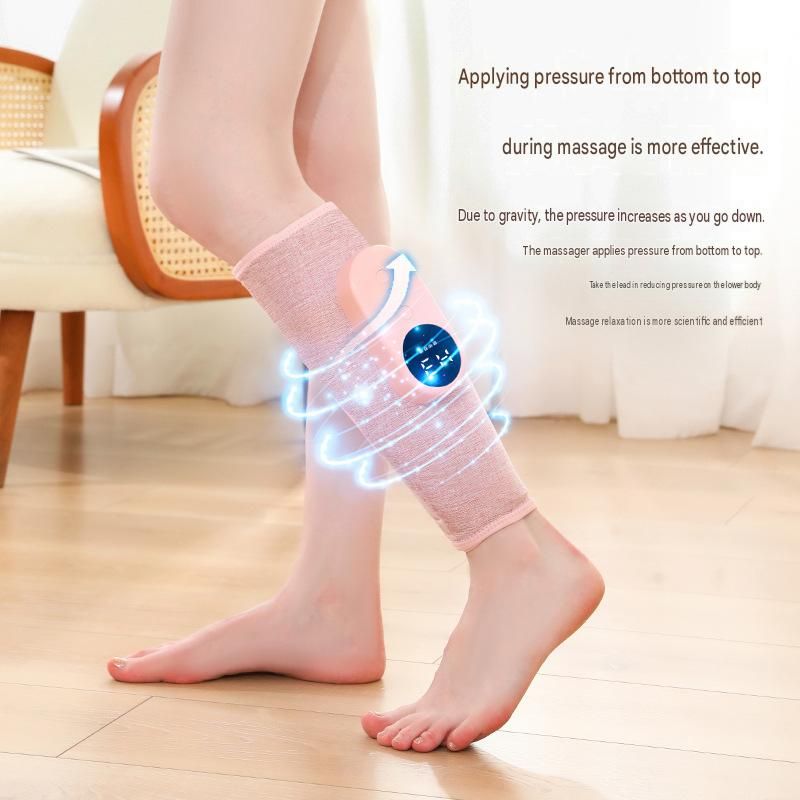 Pink （1 pair）Wireless Air Compression Leg Calf Massager with Heat view 3