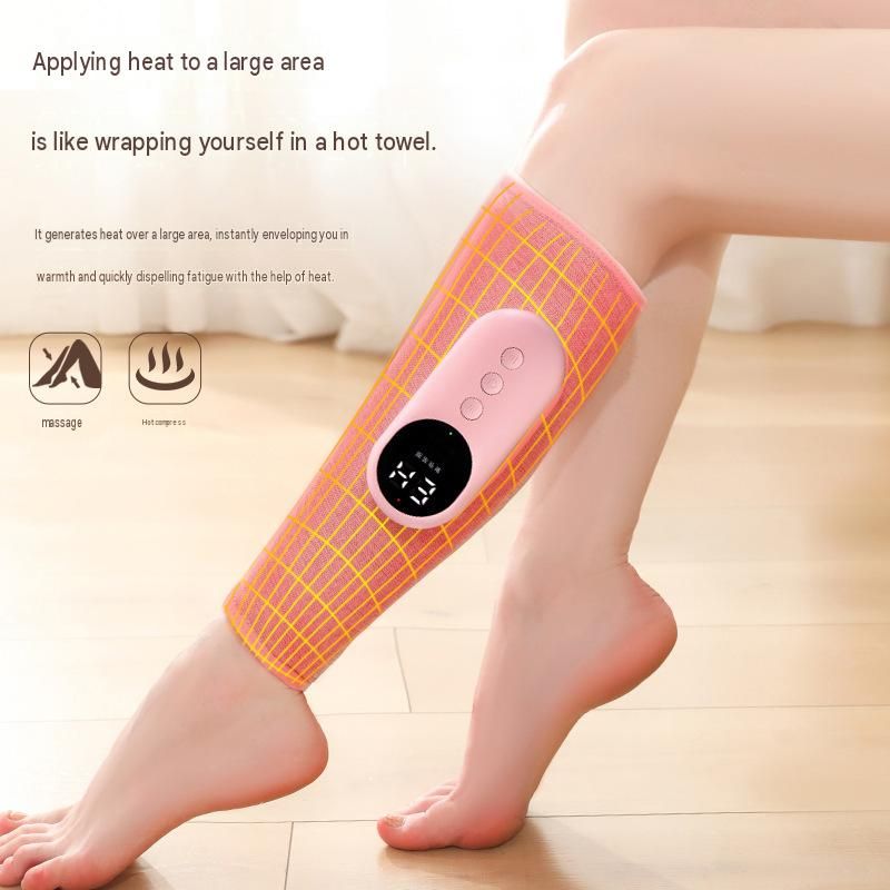 Grey （1 pair）Wireless Air Compression Leg Calf Massager with Heat view 4
