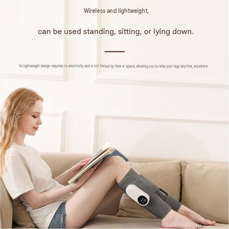 Grey （1 pair）Wireless Air Compression Leg Calf Massager with Heat view 6