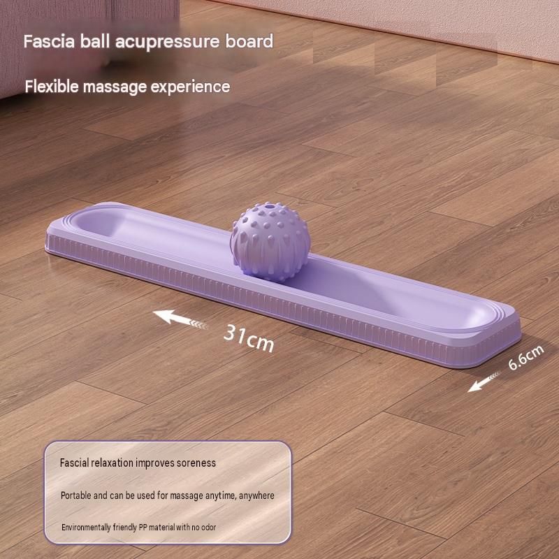 Grey Fascia Ball Foot Massager- 2 myofascial release balls and 1 non-slip base view 3
