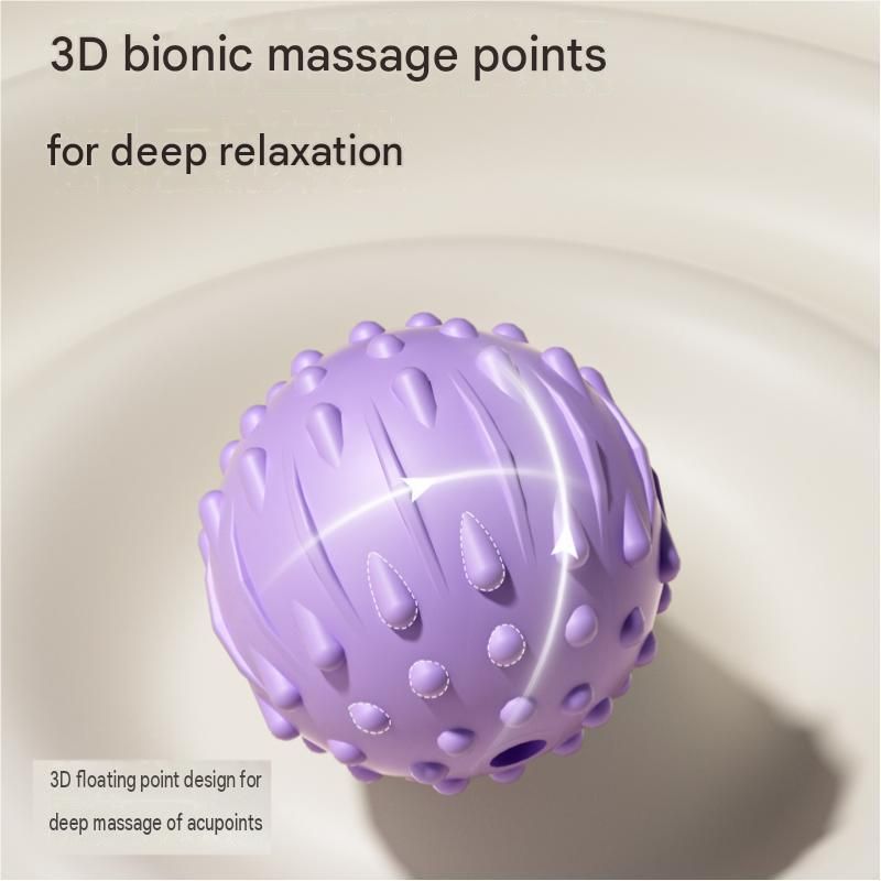 Pink Fascia Ball Foot Massager- 2 myofascial release balls and 1 non-slip base view 7