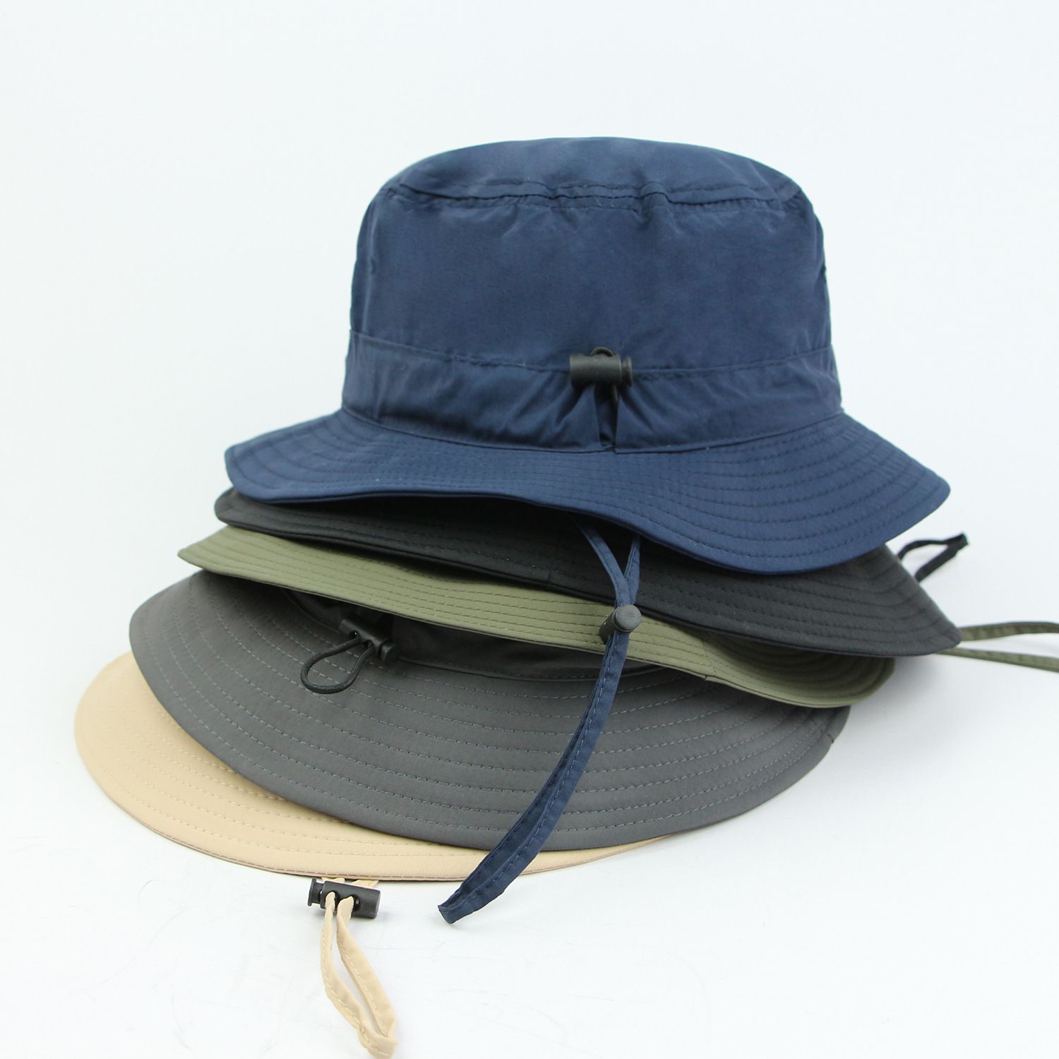 Grey Outdoor UPF Sun Protection Bucket Hat - Lightweight Quick-Dry Polyester view 6