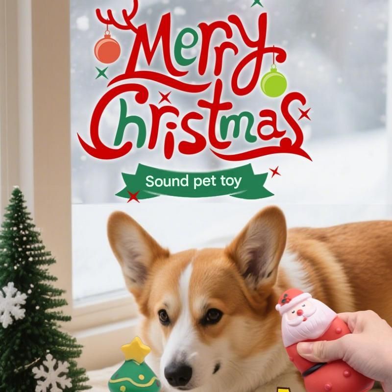 Dog Christmas Squeaky Toys（Santa） – Festive Designs view 2