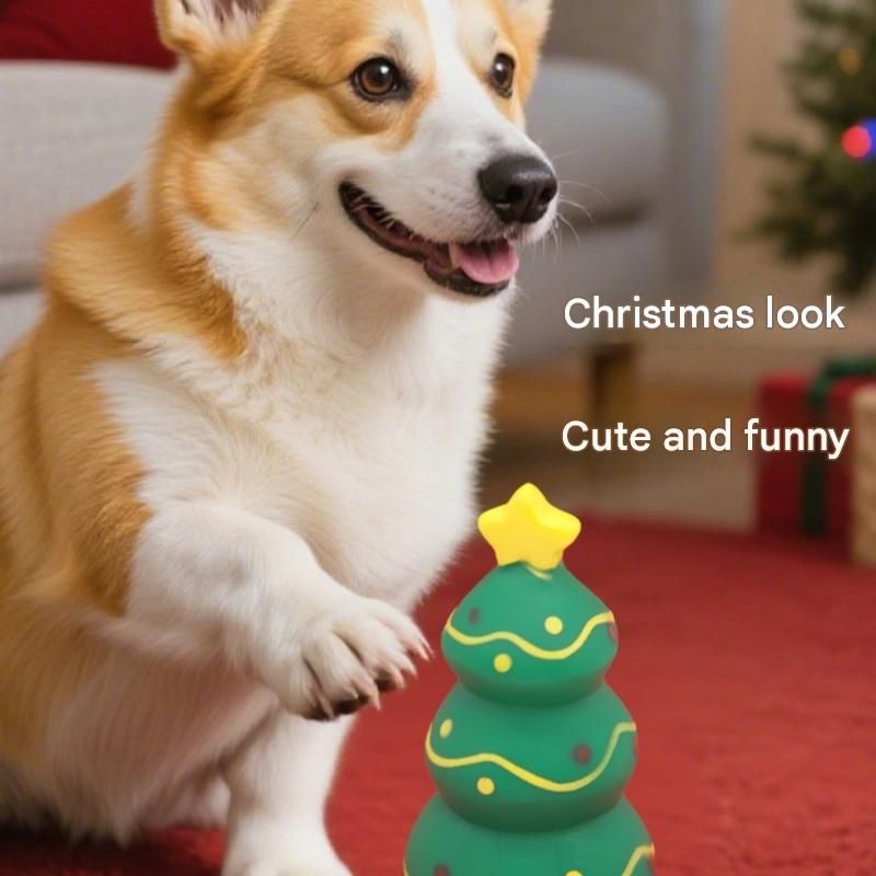 Dog Christmas Squeaky Toys（Christmas Tree） – Festive Designs view 4