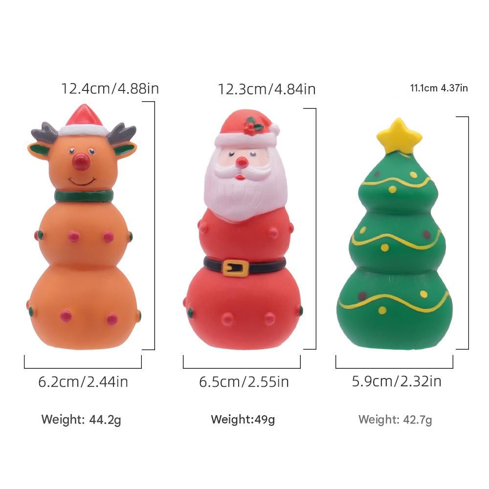 Dog Christmas Squeaky Toys（Santa and Reindeer and Christmas Tree）– Festive Designs view 5