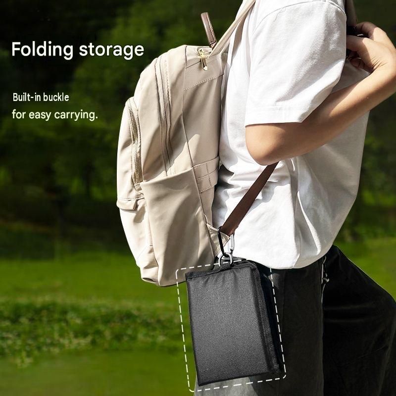 2 Pack Black Portable Foldable Outdoor Seat Cushion - Waterproof Oxford Cloth view 7