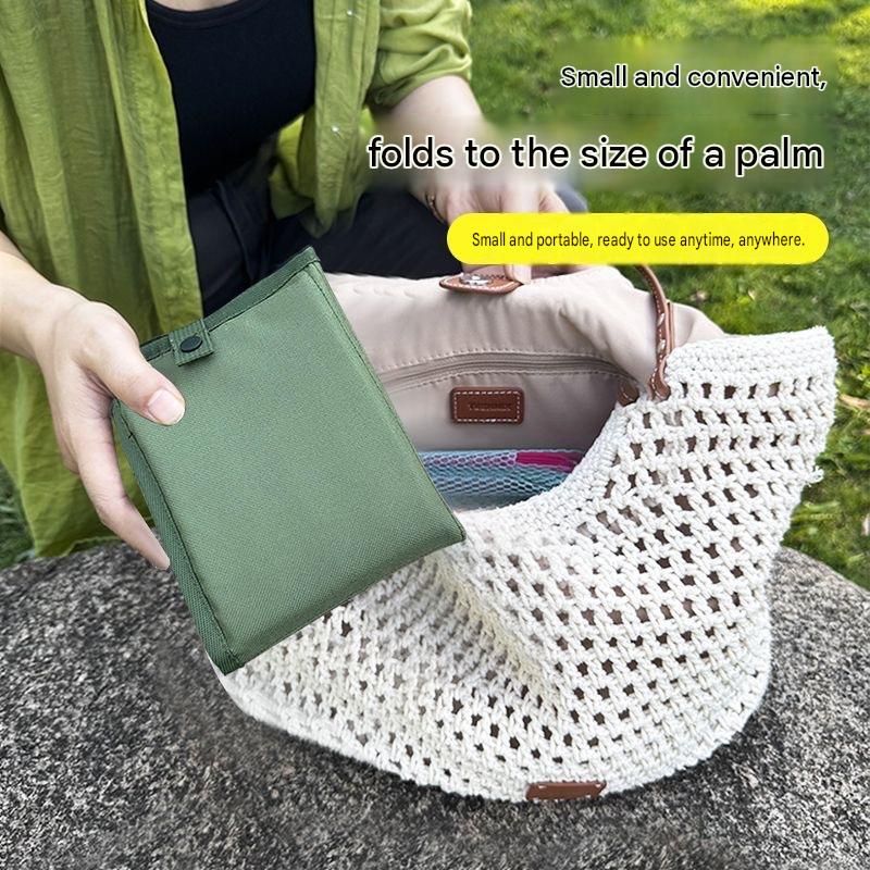 2 Pack Green Portable Foldable Outdoor Seat Cushion - Waterproof Oxford Cloth view 9