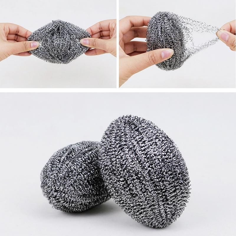 3 Pack Stainless Steel Scouring Pad with Hanging Loop - Heavy Duty Kitchen view 11