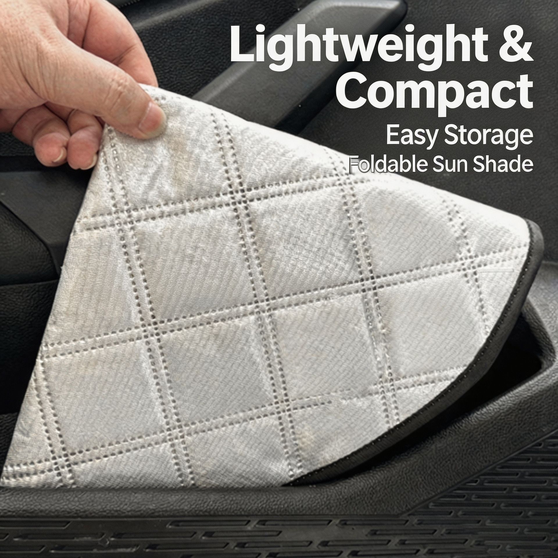Silvery Reflective Steering Wheel Sun Shade Cover - Universal Fit Aluminum view 5