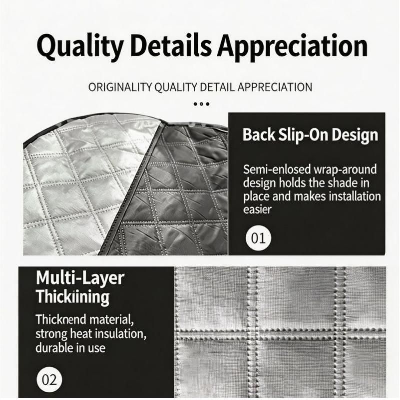 Silvery Reflective Steering Wheel Sun Shade Cover - Universal Fit Aluminum view 6