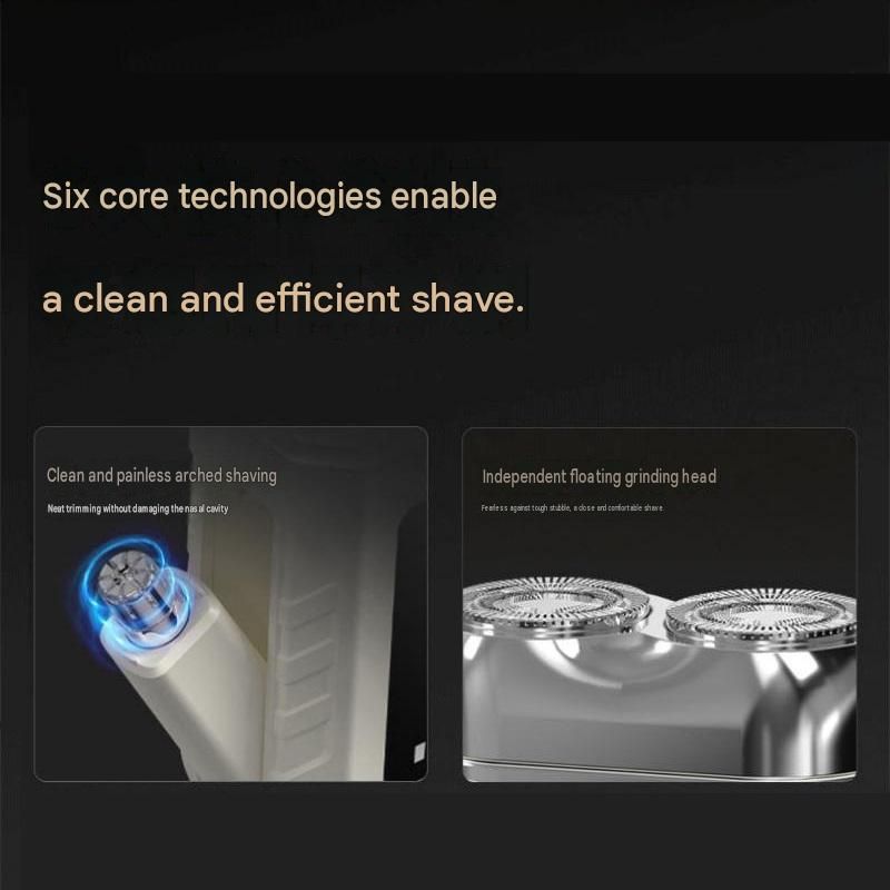 Orange 2-in-1 Electric Shaver and Nose Hair Trimmer - Stainless Steel Blades view 10