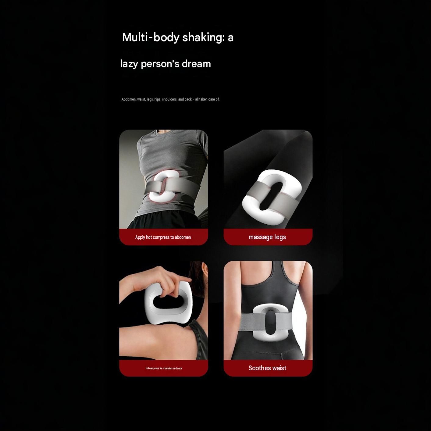 1 Pack Portable Fascia Ring Massager with Heat - 9 Speed Vibration view 7
