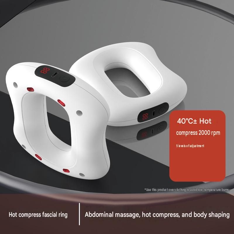 2 Pack Portable Fascia Ring Massager with Heat - 9 Speed Vibration view 2