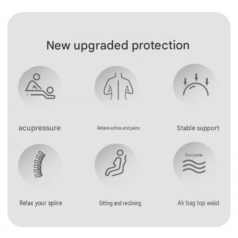 Purple Adjustable Lumbar Stretcher with Airbag - PP TPR Magnetic Surface view 3