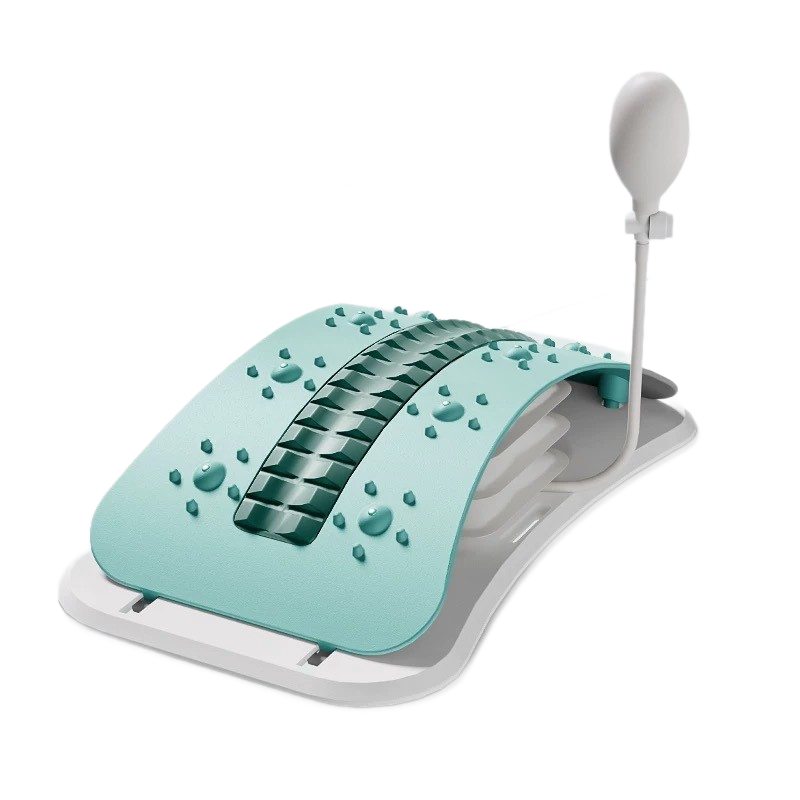 Blue Adjustable Lumbar Stretcher with Airbag - PP TPR Magnetic Surface