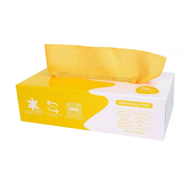 Yellow Disposable Microfiber Cleaning Cloths-Buy two get one free