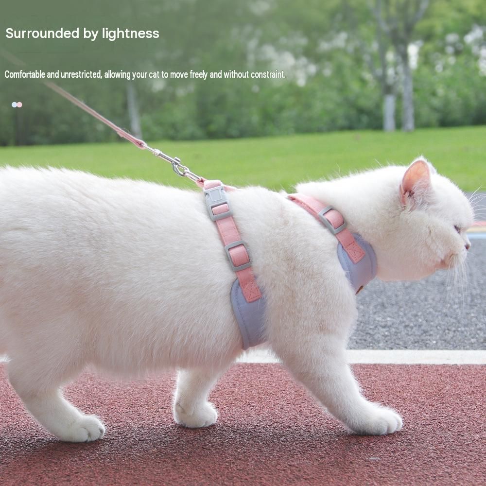 Yellow XS Size Adjustable Cat Harness and Leash Set - Escape Proof H-Shape Design view 5