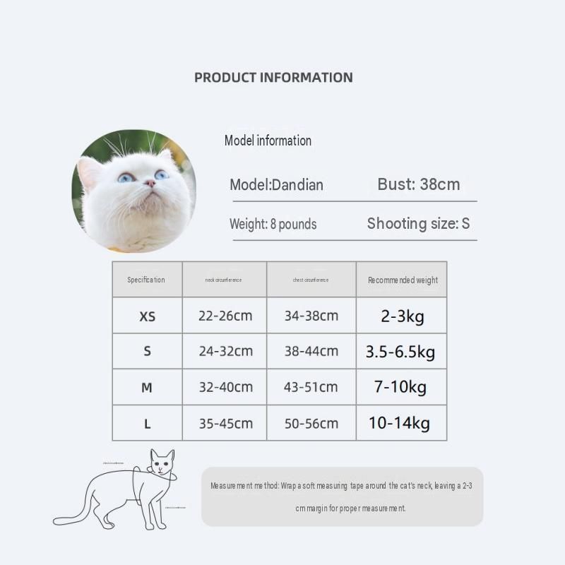 Blue M Size Adjustable Cat Harness and Leash Set - Escape Proof H-Shape Design view 3