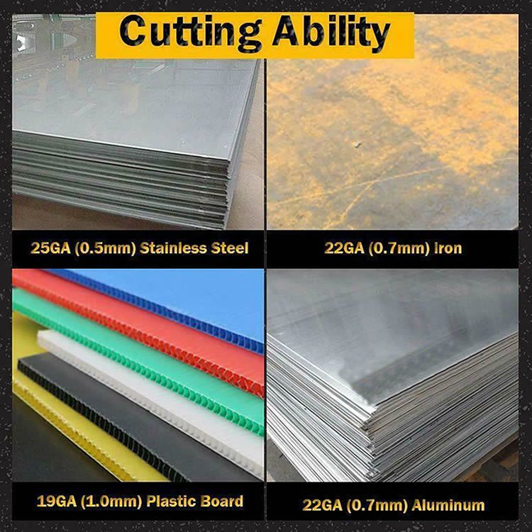 3 Pack Fast Metal Plate Cutter - Zinc Alloy and Steel Manual Sheet Metal Shear view 8