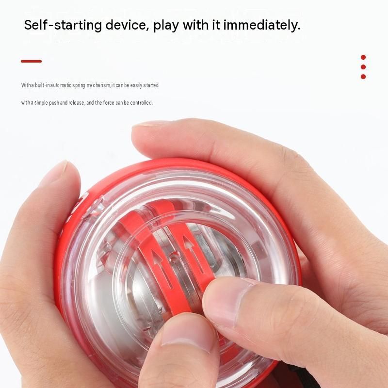 Black Autostart Gyro Ball Wrist Trainer - Zinc Alloy Core view 5