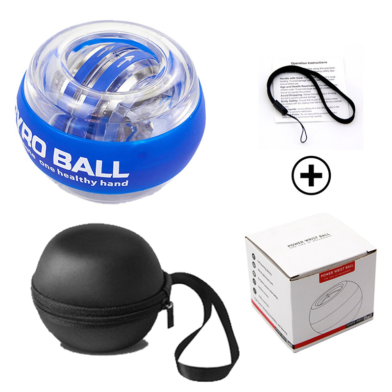 Blue Autostart Gyro Ball Wrist Trainer - Zinc Alloy Core