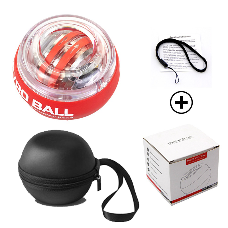 Red Autostart Gyro Ball Wrist Trainer - Zinc Alloy Core