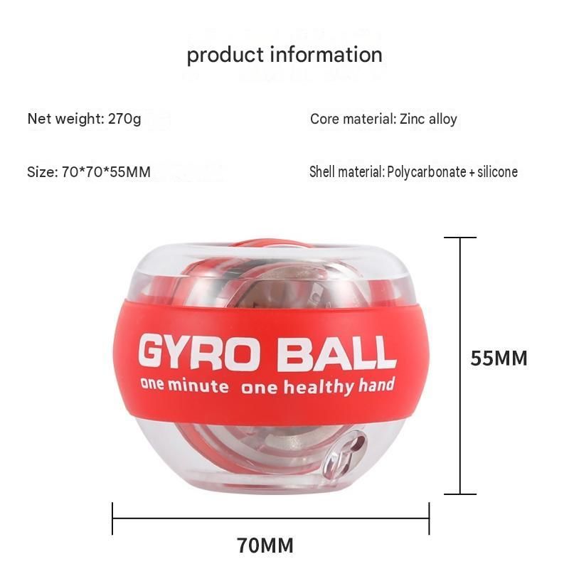 Red Autostart Gyro Ball Wrist Trainer - Zinc Alloy Core view 8