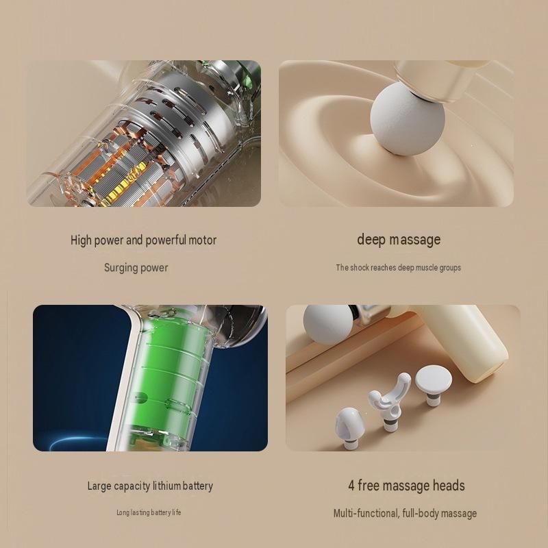 Mini Massage Gun - Portable Percussion Massager with 10 x 2.8 cm massage head view 4