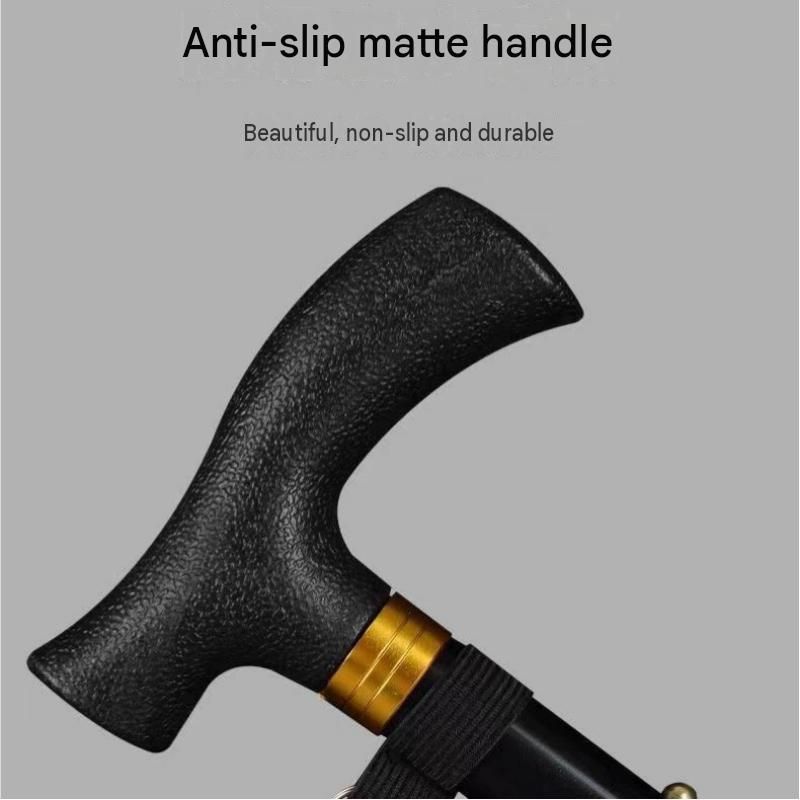 Coffee 2 pack Foldable Hiking Cane - Adjustable Aluminium Walking Stick with view 9