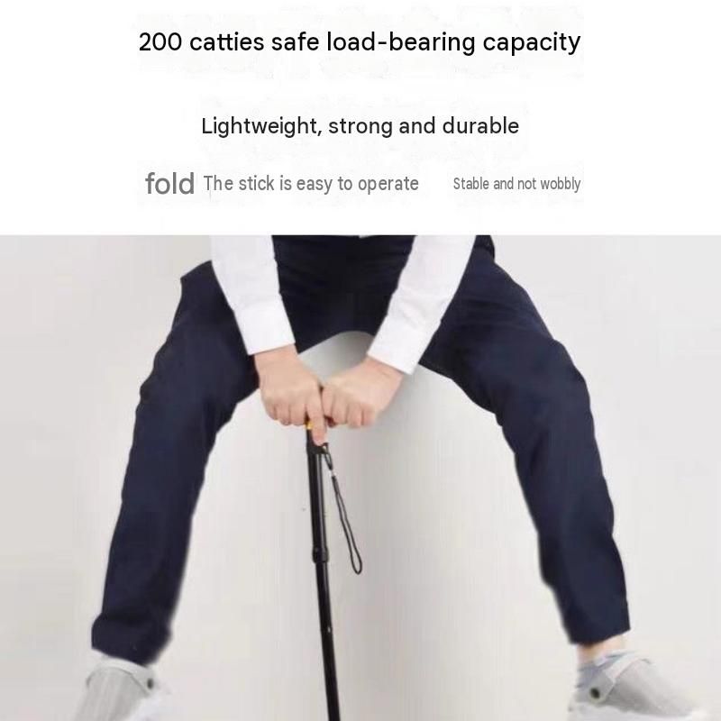 Red 2 pack Foldable Hiking Cane - Adjustable Aluminium Walking Stick with view 7