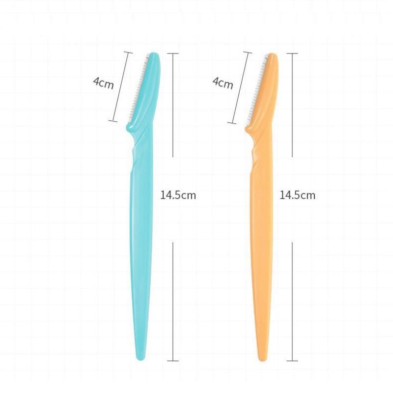 12 Pack Blue Eyebrow Razor Trimmer - Stainless Steel Blade with Safety Guard view 10