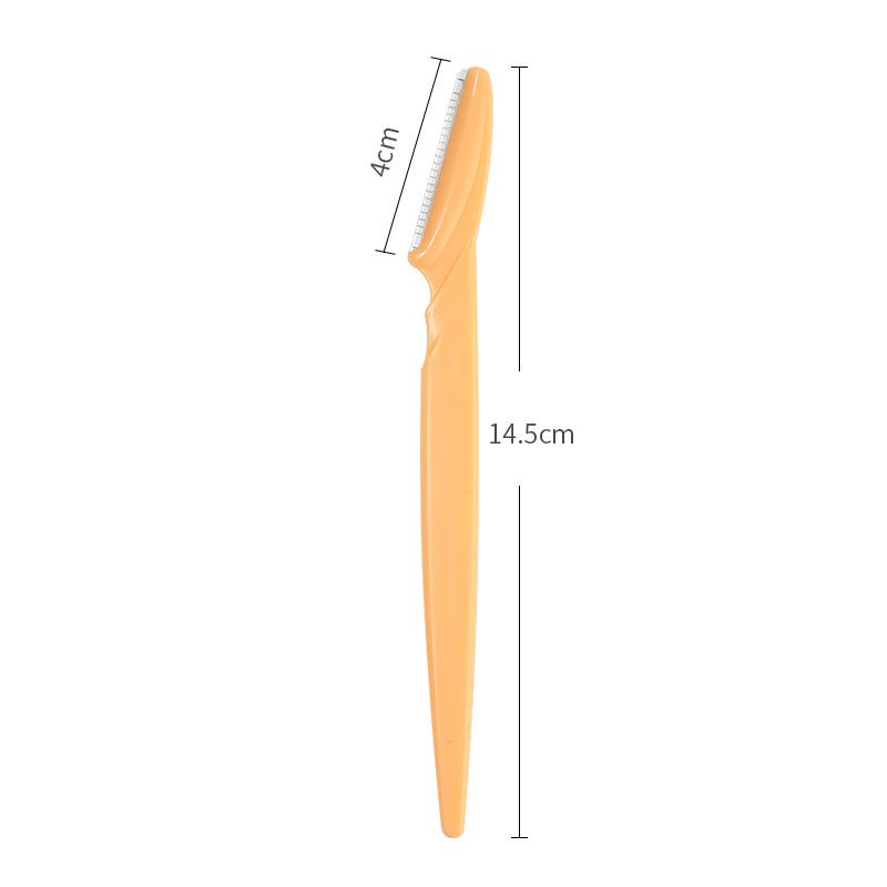 12 Pack Yellow Eyebrow Razor Trimmer - Stainless Steel Blade with Safety Guard